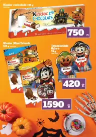 Vil-For akciós újság hét 43 Oldal 8: Kinder tejcsokoládé figura €420,00, Kinder chocolate €750,00