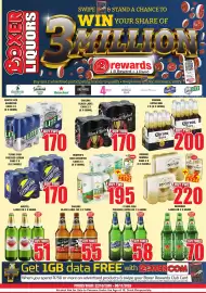 Boxer Liquors catalogue Page 1: BERNINI Mimosa €220,00, CARLING BLACK LABEL €170,00