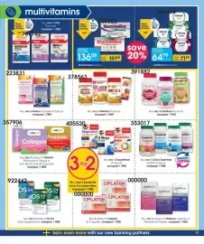 Clicks catalogue Page 11: Centrum Multivitamins €71,99, StaminoGro Woman €151,00