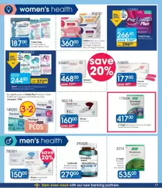 Clicks catalogue Page 17: Chela-Preg €187,00, Novex Prostate PSA or Sperm Test €150,00