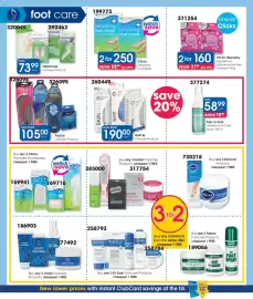 Clicks catalogue Page 20: Airplus Footcare Products €105,00, Clicks Exfoliating Foot Masks €250,00