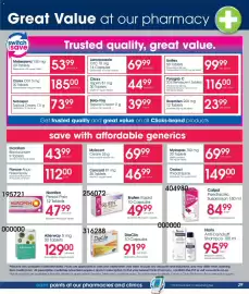 Clicks catalogue Page 29: Calpol Paediatric Suspension €84,99, Brufen Rapid €49,99