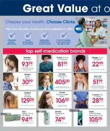 Clicks catalogue Page 30: K-Fenak OTC €28,99, Omiflux 20 mg €81,99