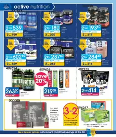 Clicks catalogue Page 6: Peak Carb Up €414,00, USN Hyperbolic Mass gH €237,60