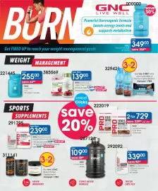 Clicks catalogue Page 8: GNC Pro Performance Citrulline Complex €339,00, GNC 2.2 Litre Water Bottle €109,00