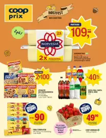 Coop Prix kundeavis uke 43 Side 1: COOP JORDBÆR, Medlemspris, COCA-COLA, FANTA, SPRITE, URGE