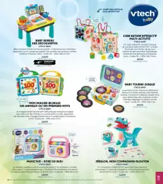 Catalogue Fnac page 11: Vtech baby music’kid - rose ou bleu €35,99, Vtech baby cube nature interactif multi-activité €39,99