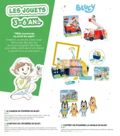 Catalogue Fnac page 12: Bluey le bateau de croisière de bluey €59,99, Bluey le camion de pompier €29,99