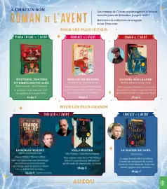 Catalogue Fnac page 137: Mathias malzieu un noël sur la lune €18,95, Mystères, énigmes et embûches de noël €12,95