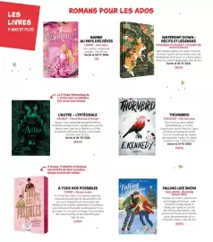 Catalogue Fnac page 140: Gallimard jeunesse falling like snow €15,90, Lumen barbie au pays des rêves €17,00