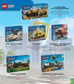 Catalogue Fnac page 25: Lego le braquage du train de police €199,99, Lego city le van €29,99