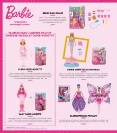 Catalogue Fnac page 32: Barbie daisy casse-noisette €26,99, Barbie sirène bulles magiques €26,99
