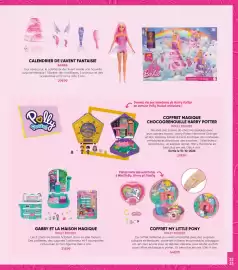 Catalogue Fnac page 33: Barbie calendrier de l'avent fantaisie €29,99, Polly pocket gabby et la maison magique €21,99