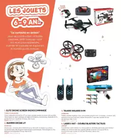 Catalogue Fnac page 36: Lexibook talkies walkies 5 km €39,99, Turbo challenge elite drone screen radiocommandé €59,99