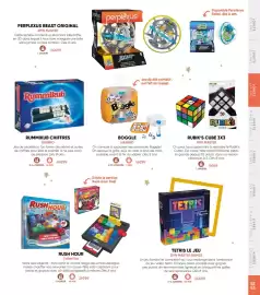 Catalogue Fnac page 53: Hasbro rummikub chiffres €49,99, Spin master rubik's cube 3x3 €9,99