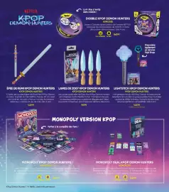 Catalogue Fnac page 66: Asmodee dobble kpop demon hunters €16,99, Monopoly monopoly kpop demon hunters €35,99