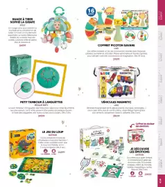 Catalogue Fnac page 9: Moulin roty petit tambour à languettes €39,99, Ludi véhicules magnetic €39,99
