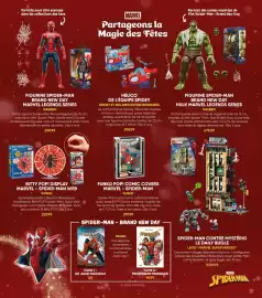 Catalogue Fnac page 98: Hélico de l'équipe spidey €29,99, Funko bitty pop! display marvel - spider-man web €25,99