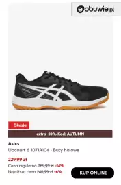 Eobuwie gazetka tydzień 43 Strona 6: UPCOURT Okazja Єobuwie.pl extra -10% Kod: AUTUMN Asics Upcourt 6 1071A104 Buty halowe
