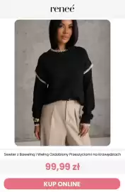Renee magazyn tydzień 43 Strona 3: Sweter z Bawełną i Wełną Ozdobiony Przeszyciami na Krawędziach €99,99