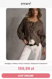 Renee magazyn tydzień 43 Strona 5: Kardigan z Wełną o Kroju Oversize z Wiązanymi Kokardami €159,99