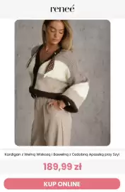 Renee magazyn tydzień 43 Strona 6: Kardigan z Wełną Wiskozą i Bawełną z Ozdobną Apaszką przy Szyi €189,99