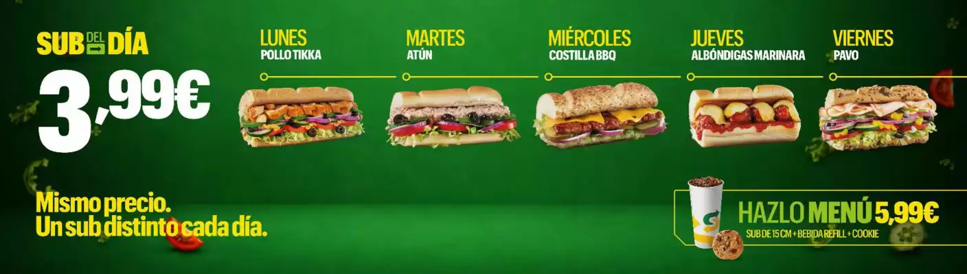 Subway (válido hasta el 30-10)