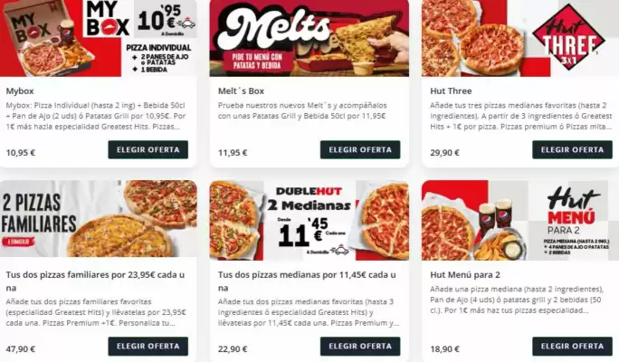 Pizza Hut (válido hasta el 4-11)