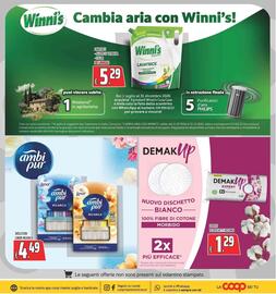 Volantino Coop Pagina 24: Lenor ambipur ricarica €4,49, Winni's Natural Lavatrice €5,29