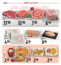 Volantino Coop Pagina 4: Calvé ketchup classico €2,49, Fusi o sovracosce di pollo Amadori Qualità 10+ €4,90