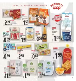 Volantino Coop Pagina 9: The limone coop €0,69, Frollini Cacao e Nocciole o Gocce di Cioccolato Coop €1,59