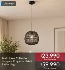 Catálogo Constructor Sodimac Página 6: Jumpara colgante natali ratán negro €23.990,00