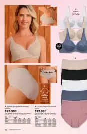 Catálogo Leonisa Página 68: Sosten triangular en encaje y tela lisa €23.990,00