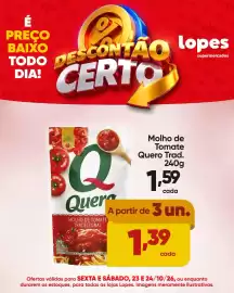 Folheto Lopes Supermercados Página 9: Molho de tomate quero trad. €1,39
