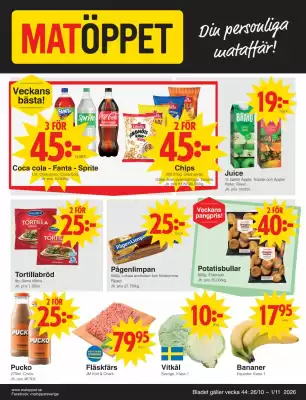 Matöppet (giltig till och med 2-11)