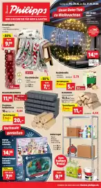 Thomas Philipps Prospekt woche 44 Seite 1: Kaminholz €4,44, Stahlregal €9,99