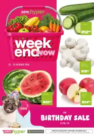 Save Hyper catalogue Page 1: Button Mushrooms €19,99, Tru Cape Apples €24,99