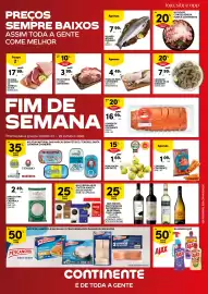 Folheto Continente | Fim de Semana Página 1: Arroz extra longo cacarola agulha €2,49, Pá de porco c/ osso continente €3,99