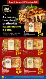 Folheto Lidl semana 44 Página 10: Chef select lasanha gratinada de legumes €2,49