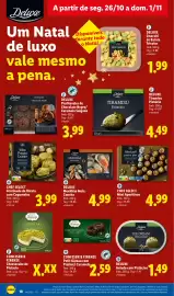 Folheto Lidl semana 44 Página 18: Chef select mini aperitivos €4,99, Confiserie Firenze Cheesecake de Pistácio €10,99