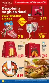 Folheto Lidl semana 44 Página 22: Favorina panettone com chocolate €7,49, Favorina mini pandoro classico €1,59