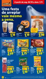 Folheto Lidl semana 44 Página 24: Mister Choc Mini Party Selection €3,75, Sweet corner gomas frutas tropicais €1,49