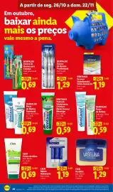 Folheto Lidl semana 44 Página 26: Dentalux pasta de dentes para crianças menta suave/morango €0,59