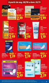 Folheto Lidl semana 44 Página 27: Siempre Pensos Ultra Aloé Vera Super €1,39, Cien Sérum Facial Laser Beauty €2,49
