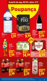 Folheto Lidl semana 44 Página 31: Sagres cerveja mini pack €6,99, Coca-cola refrigerante zero €3,29