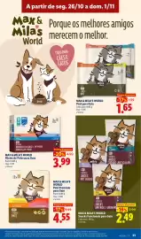 Folheto Lidl semana 44 Página 33: Max & mila's world snacks funcionais para gato €2,49
