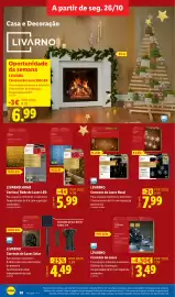 Folheto Lidl semana 44 Página 38: Livarno corrente de luzes €3,49, Livarno cortina de guirnaldas led €5,99