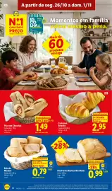 Folheto Lidl semana 44 Página 6: Bola de mistura €0,79, Pão Forma Rústico Rio Maior €0,99