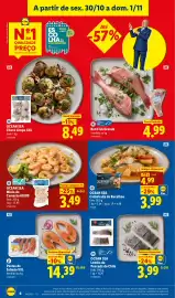 Folheto Lidl | Fim-de-Semana Página 6: Ocean sea miolo de camarão 60/80 €3,49, Postas de Salmão XXL €14,39