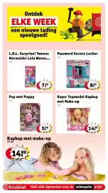 Kruidvat folder | Speelgoed Pagina 15: Bayer Topmodel Kapkop met Make-up, Pop met Puppy